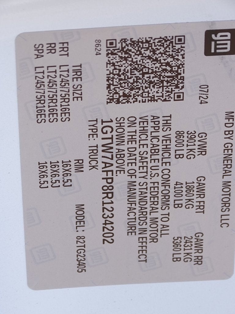 2024 GMC Savana Cargo 2500 Work Van