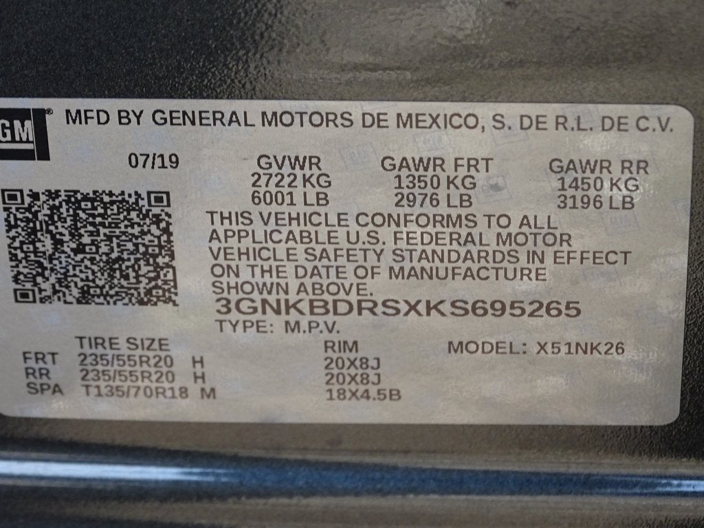 2019 Chevrolet Blazer DK GLVNZ/LT GLVNZ LTH-APT