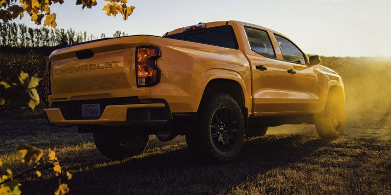 A Chevrolet Colorado truck showcasing its robust design and durability, ideal for tough terrains and long-lasting performance.